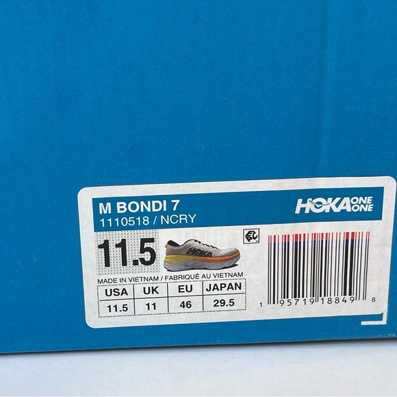 NWT Hoka Bondi 7 brand NEW in box Hoka One One Running shoes - Nimbus Cloud Grey - Picture 11 of 16
